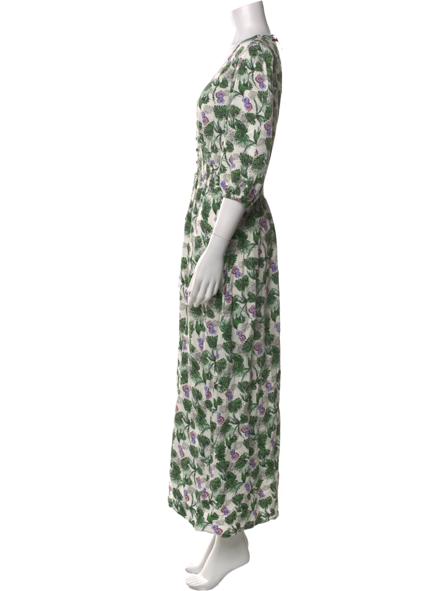 Maje Floral Print Long Dress