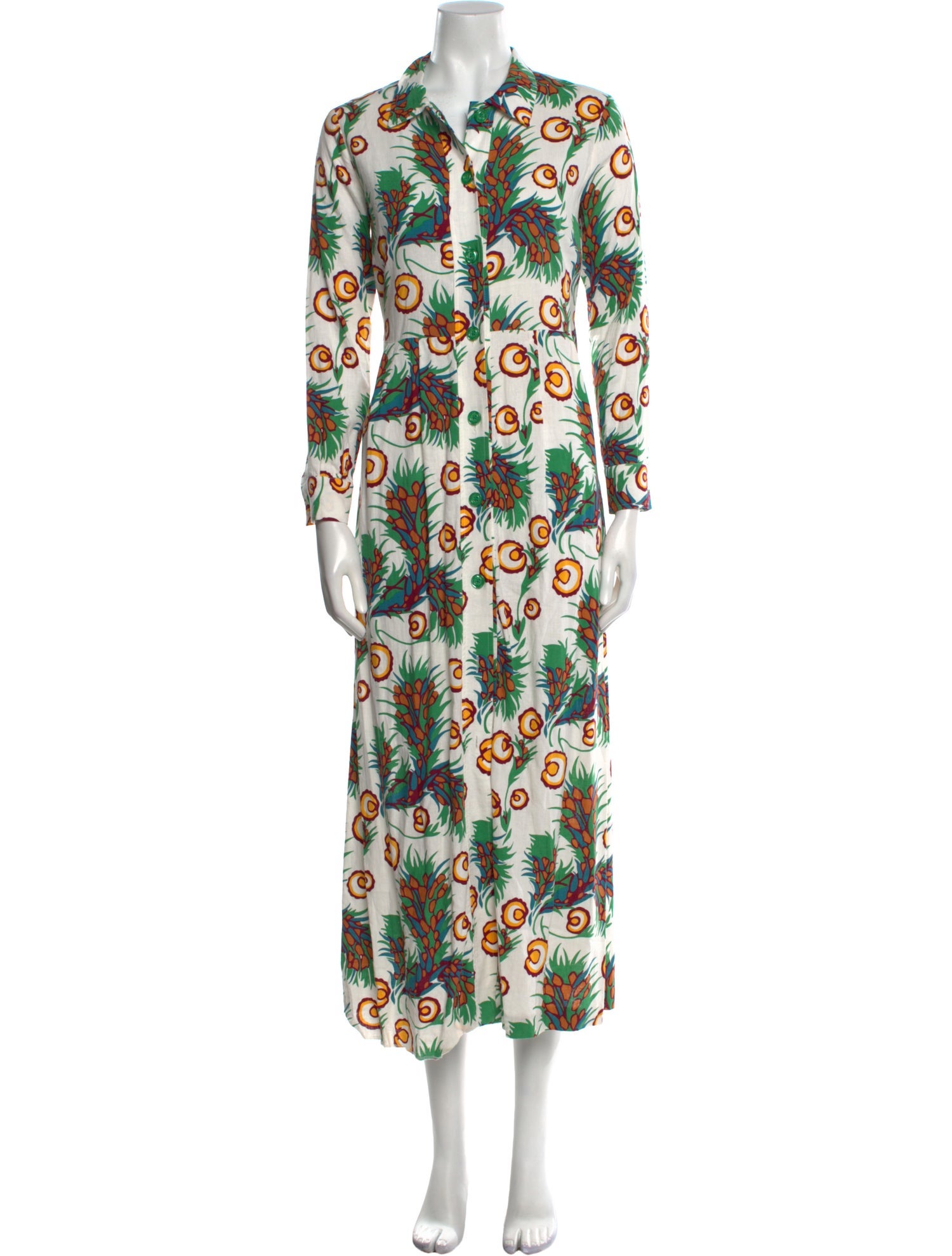 Maje Printed Long Dress