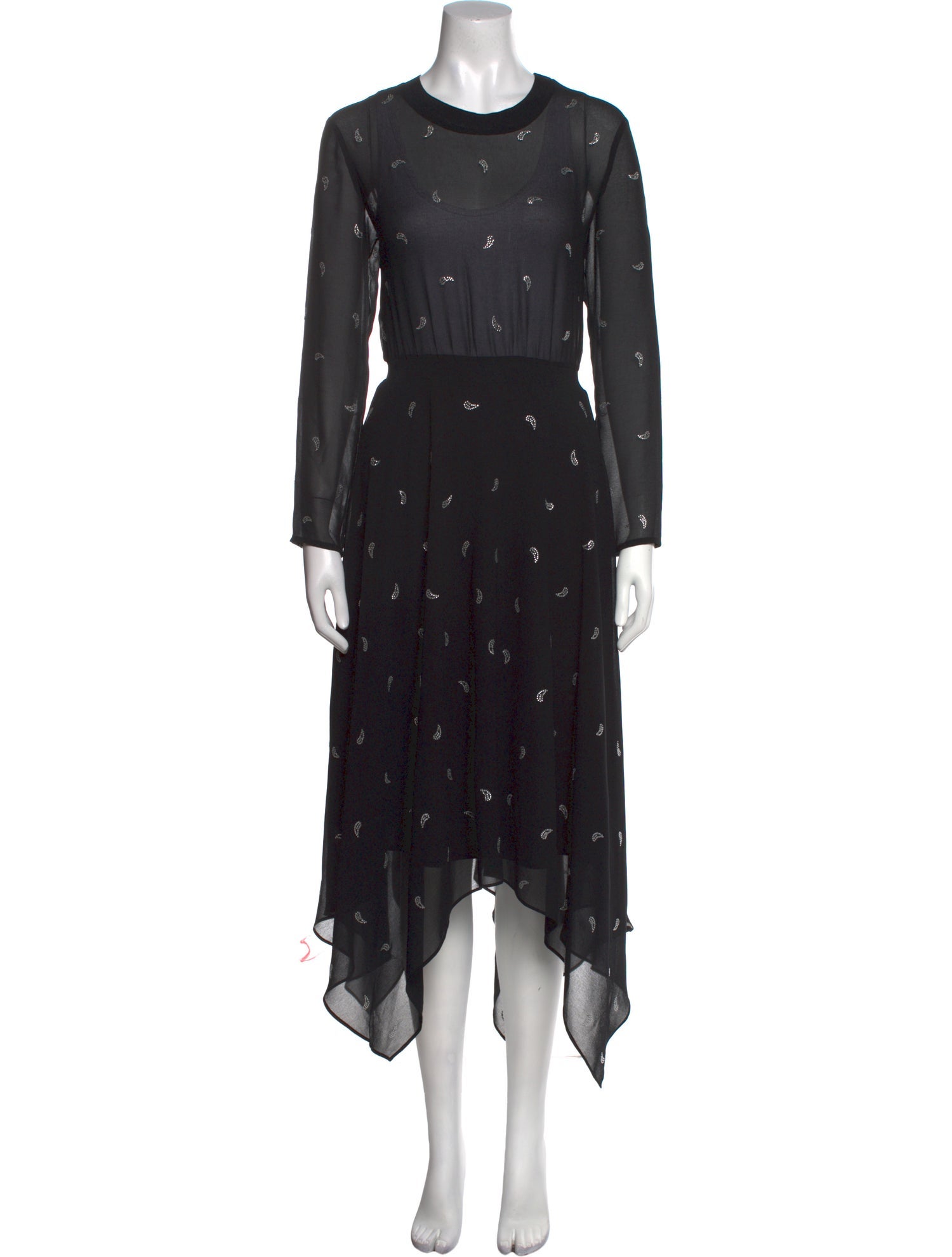 Maje Paisley Print Long Dress