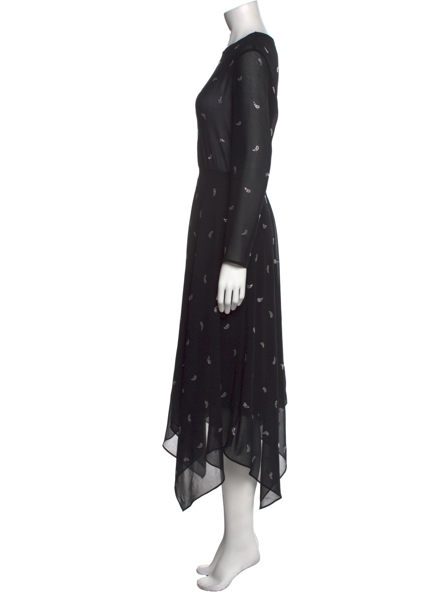 Maje Paisley Print Long Dress