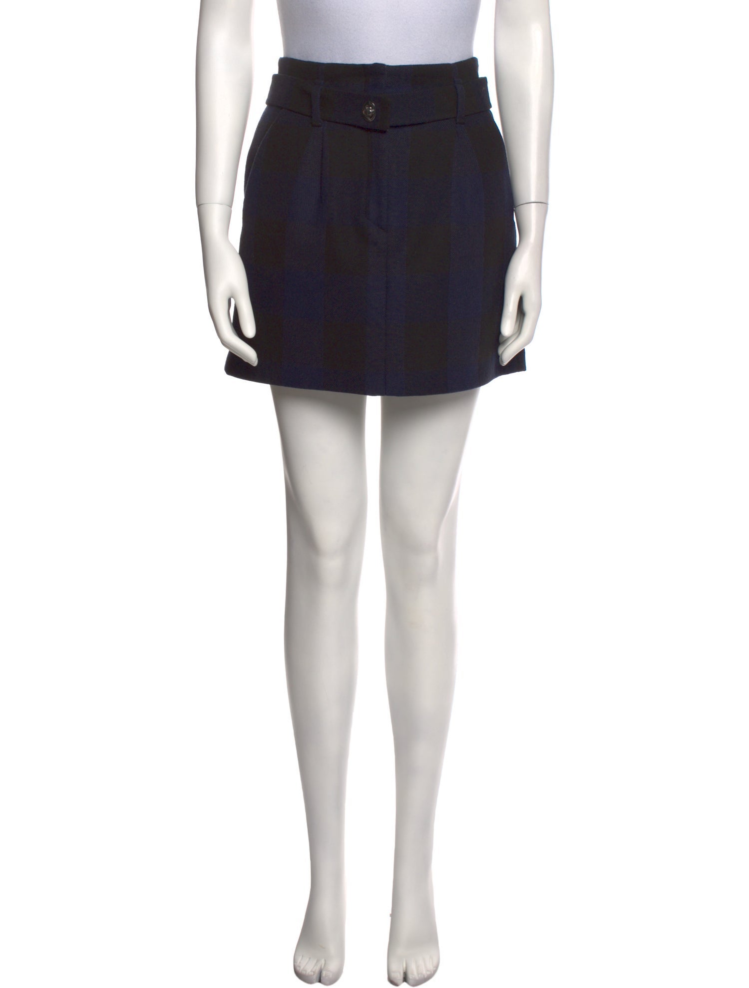 Maje Pleated Accents Mini Skirt