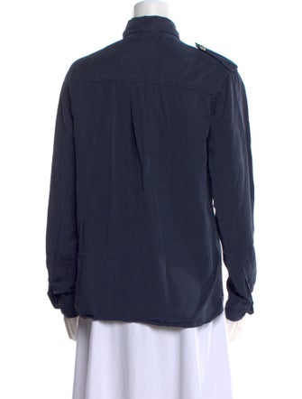 Maje Long Sleeve Button-Up Top