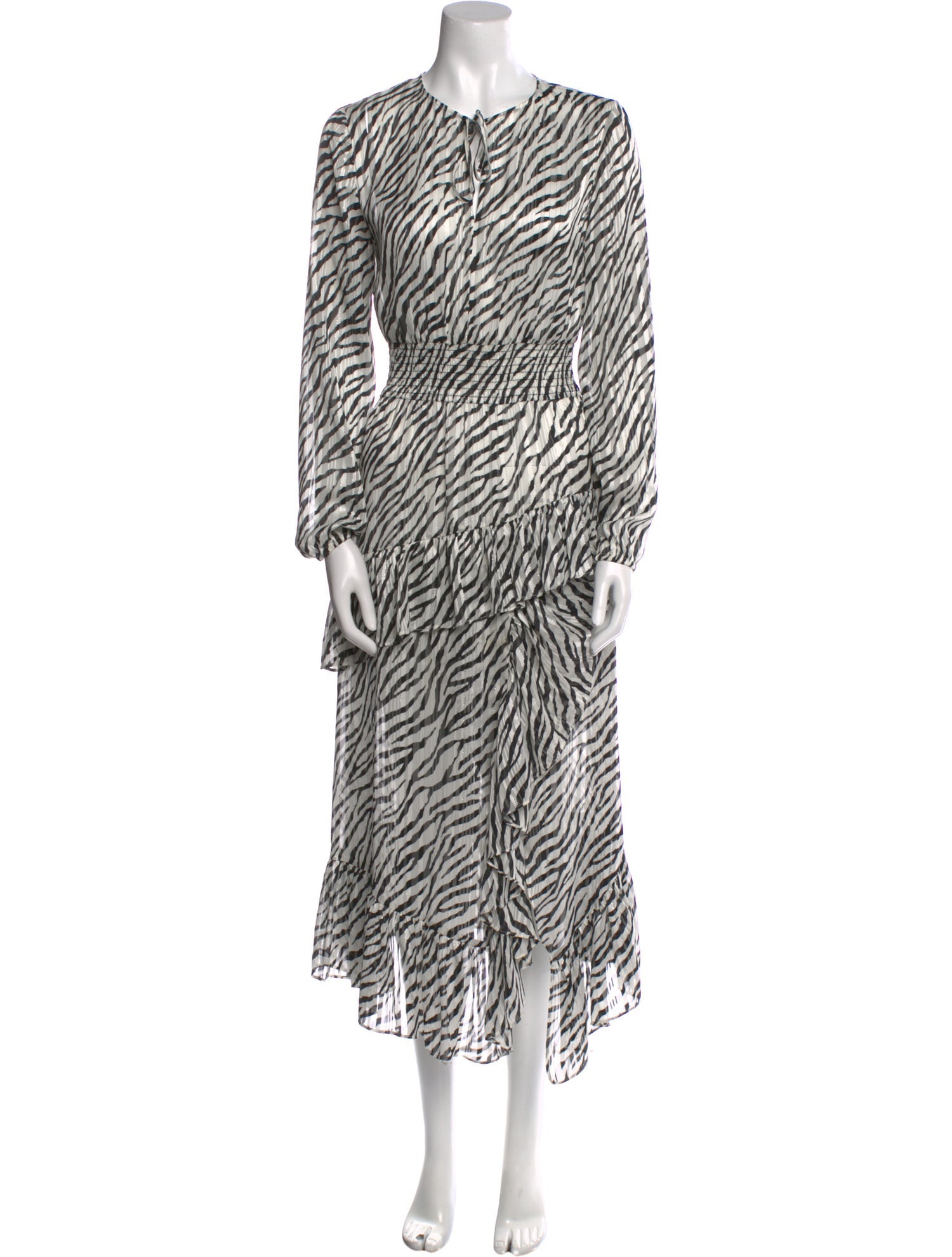 Maje Animal Print Long Dress