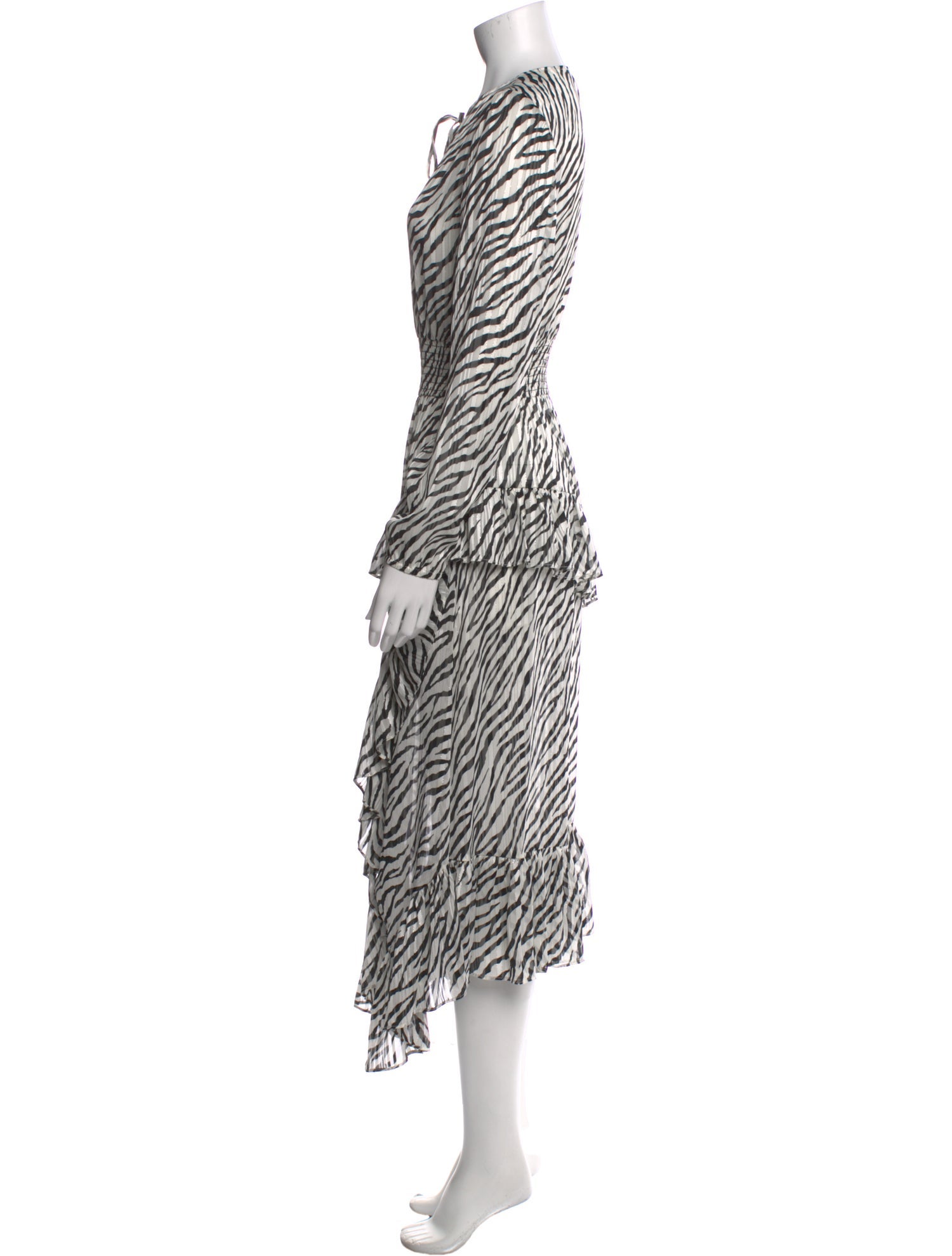 Maje Animal Print Long Dress