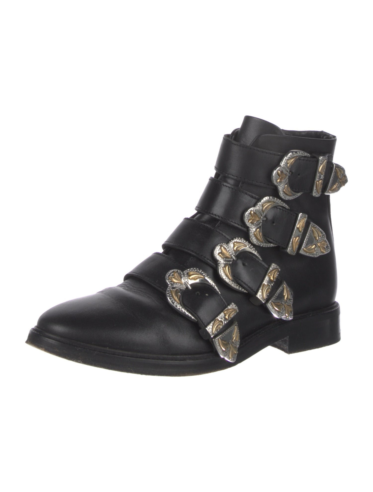 Maje Leather Combat Boots