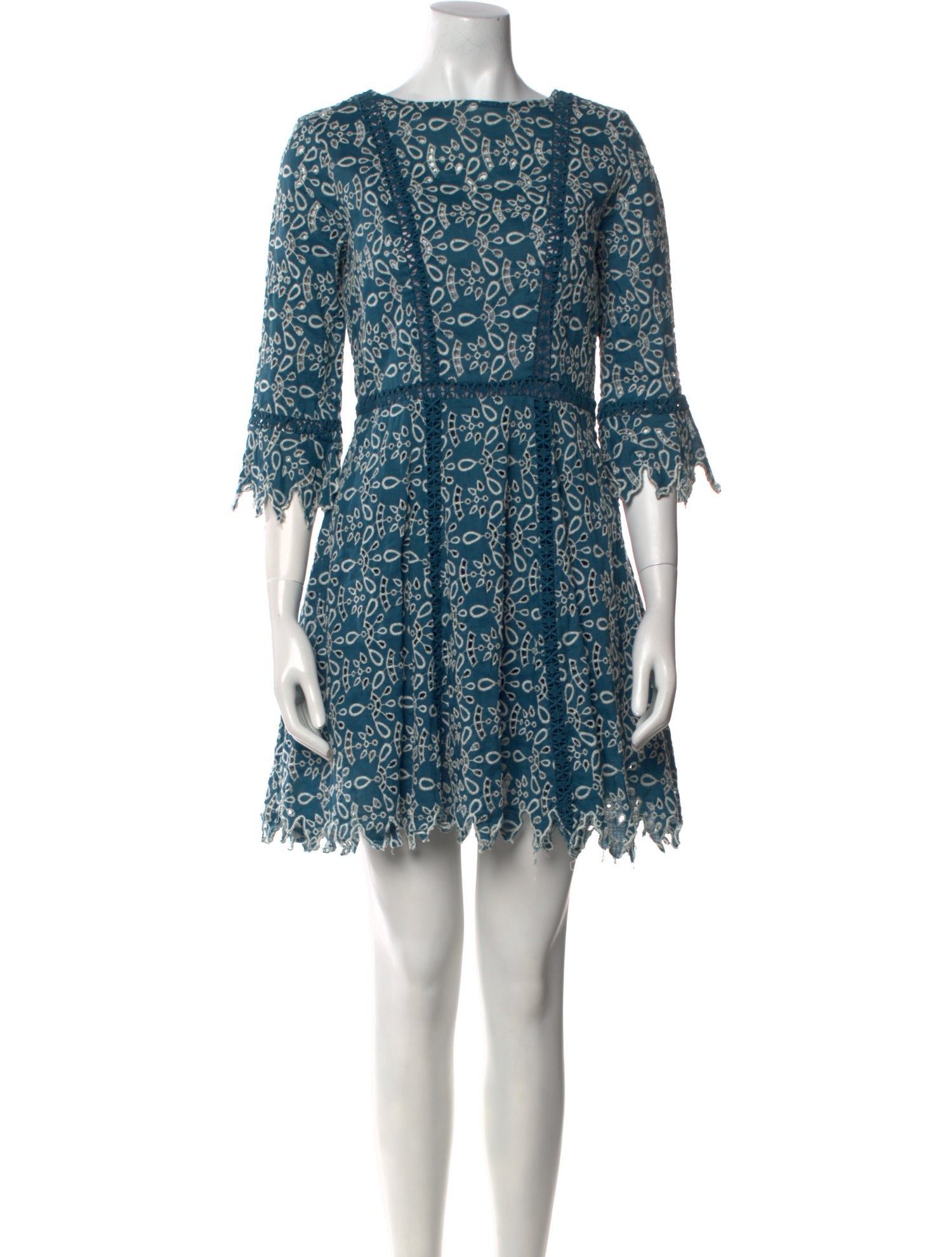 Maje Lace Pattern Mini Dress