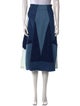 Maje Colorblock Pattern Midi Length Skirt
