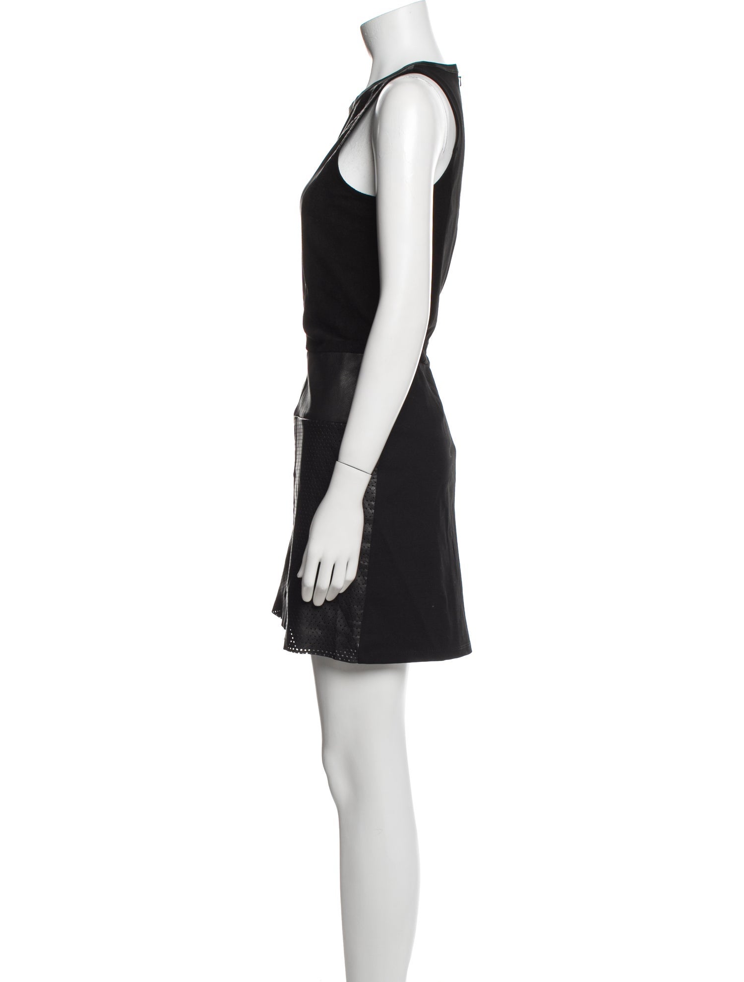 Maje Lamb Leather Mini Dress