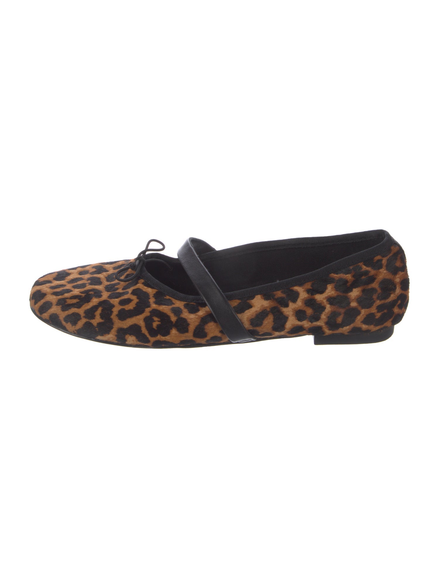 Maje Ponyhair Animal Print Mary Jane Flats