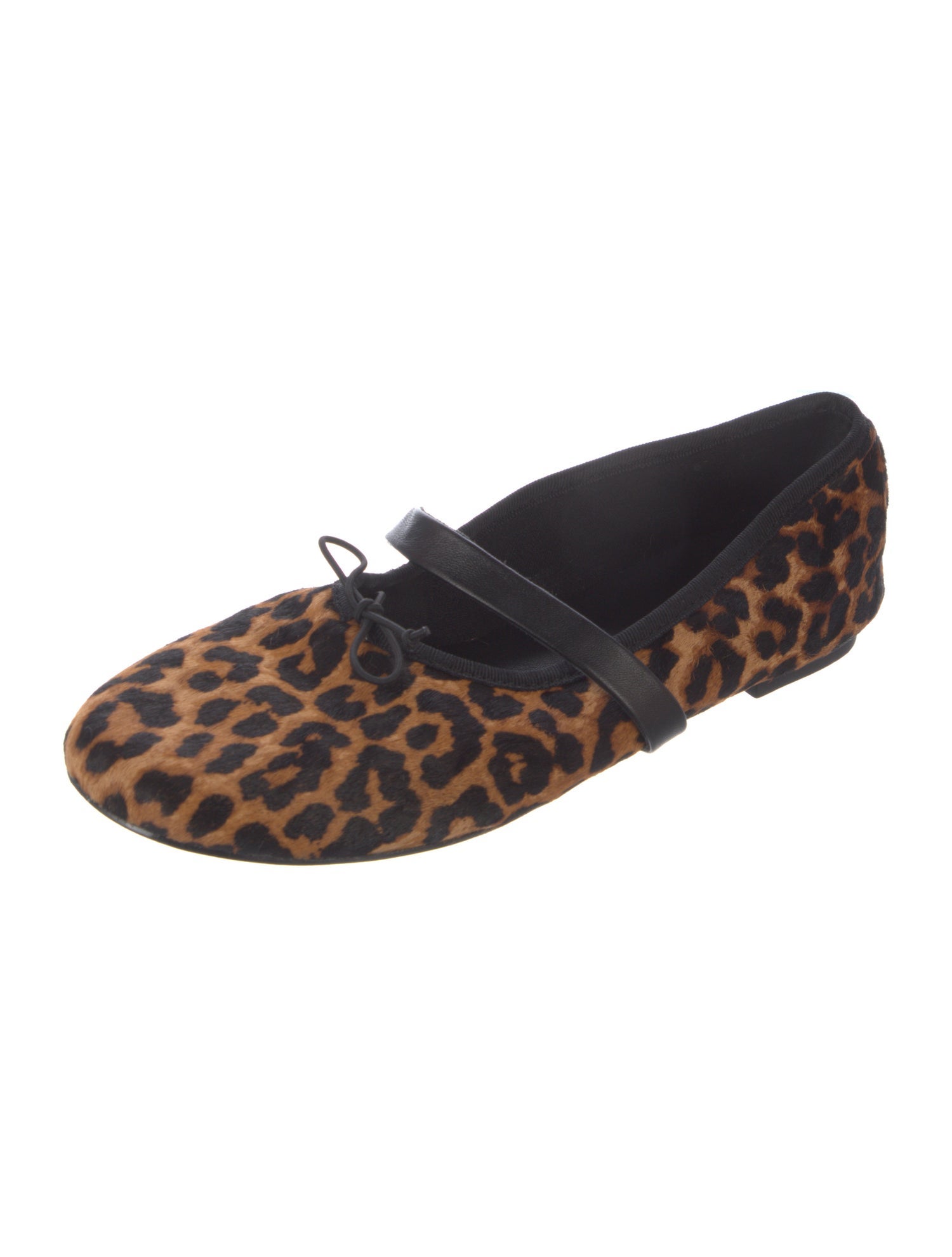 Maje Ponyhair Animal Print Mary Jane Flats