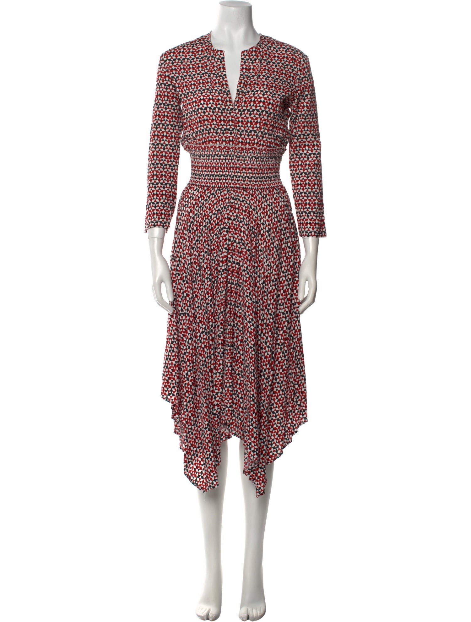 Maje Printed Midi Length Dress