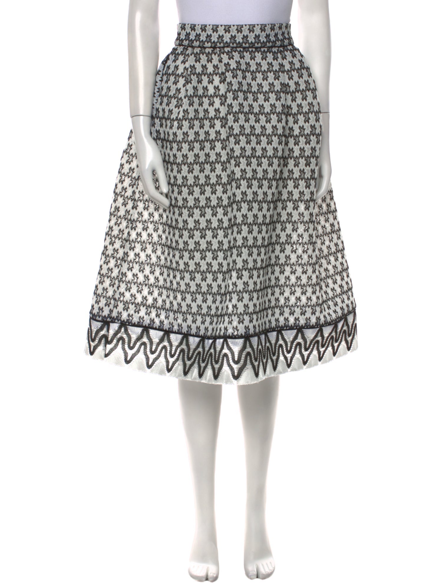 Maje Printed Midi Length Skirt