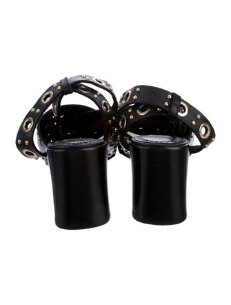 Maje Leather Studded Accents Sandals