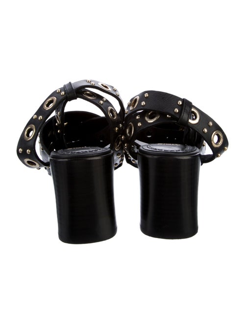Maje Leather Studded Accents Sandals