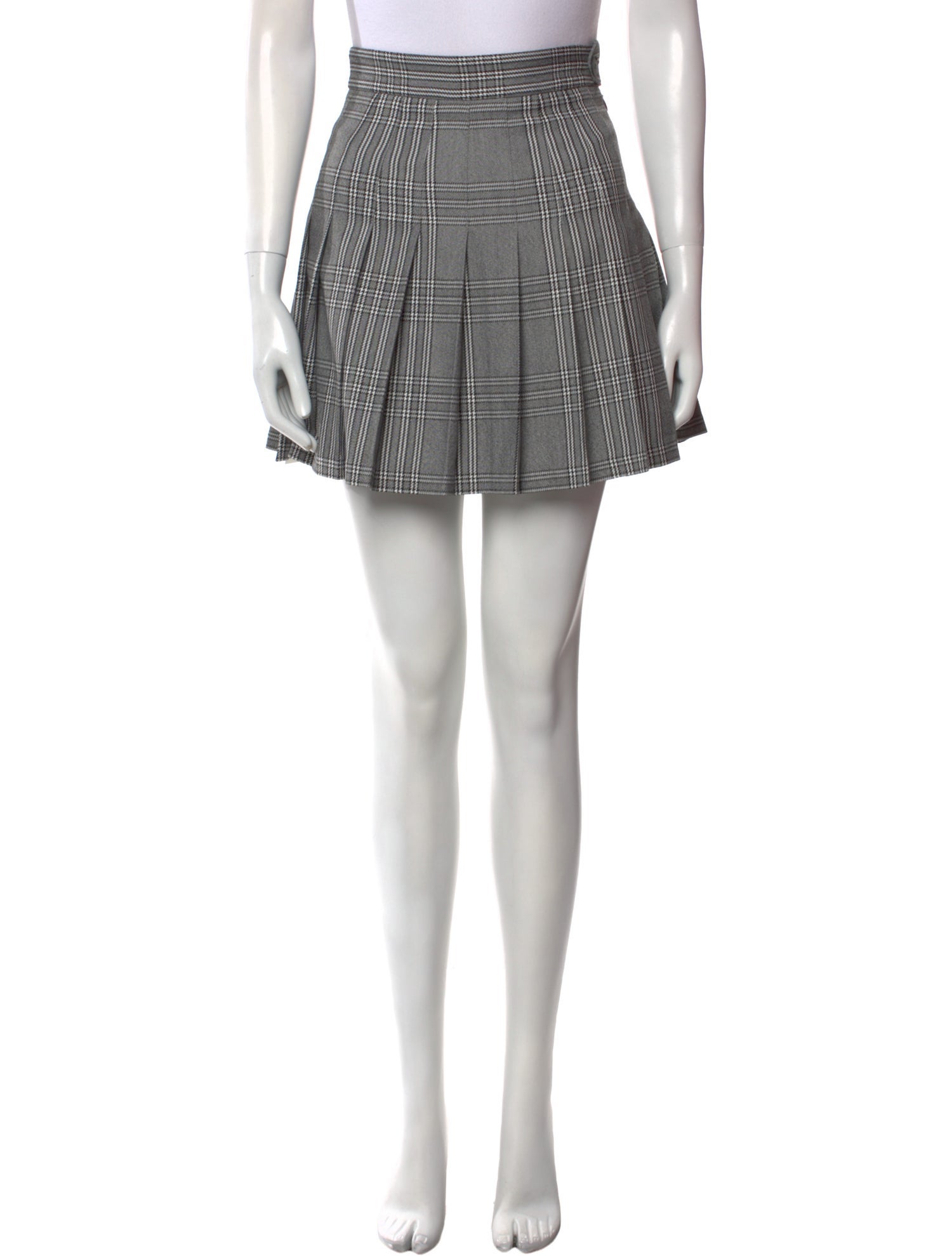 Maje Plaid Print Mini Skirt