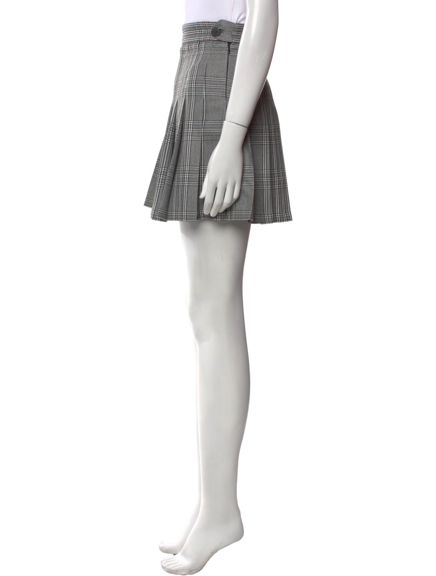 Maje Plaid Print Mini Skirt