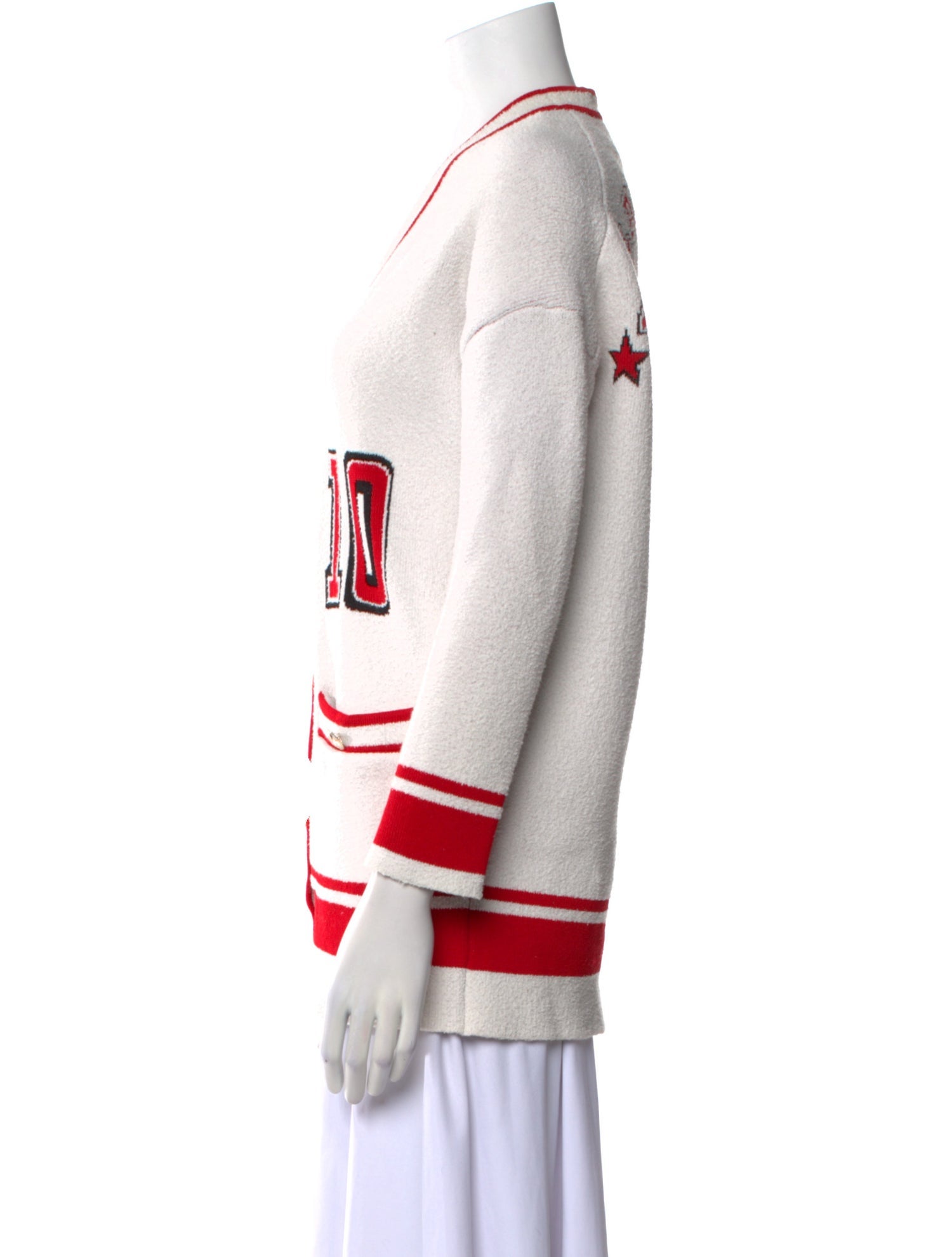 Maje Striped V-Neck Sweater