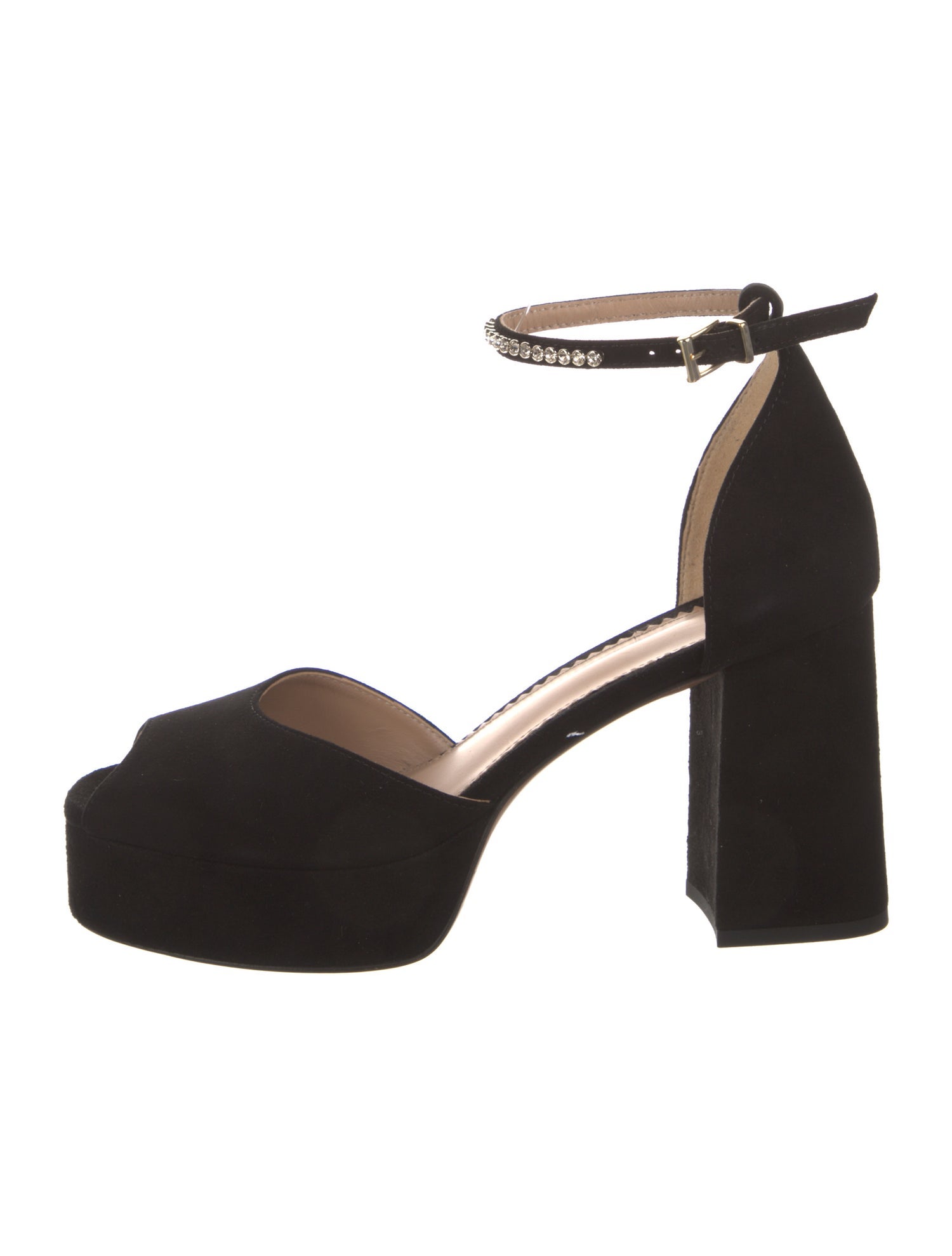 Maje Suede Crystal Embellishments Sandals