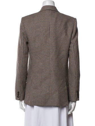 Maje Virgin Wool Houndstooth Print Blazer
