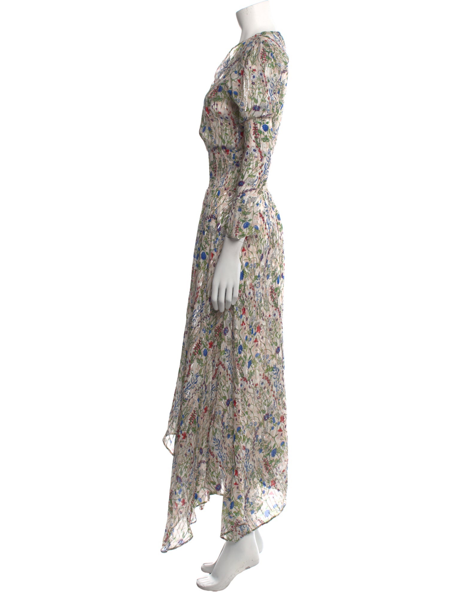 Maje Floral Print Long Dress