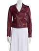 Maje Lamb Leather Biker Jacket