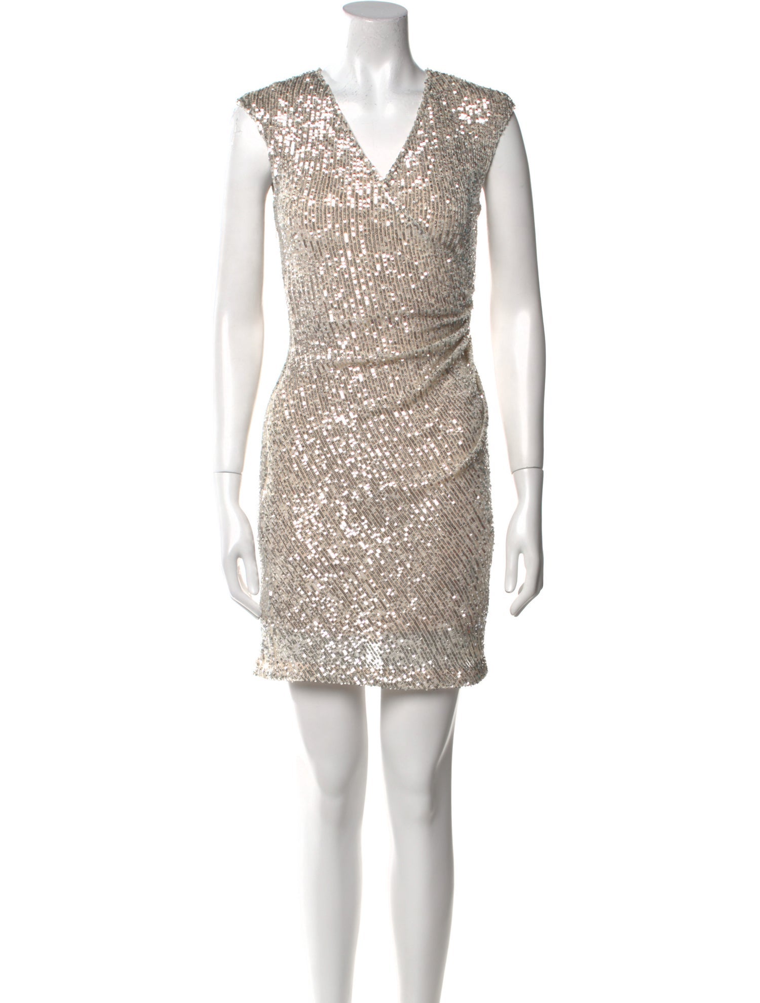 Maje V-Neck Mini Dress