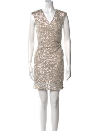 Maje V-Neck Mini Dress