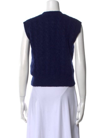 Maje Polka Dot Print Crew Neck Crop Top