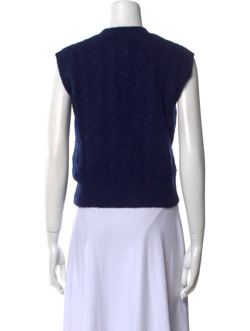 Maje Polka Dot Print Crew Neck Crop Top