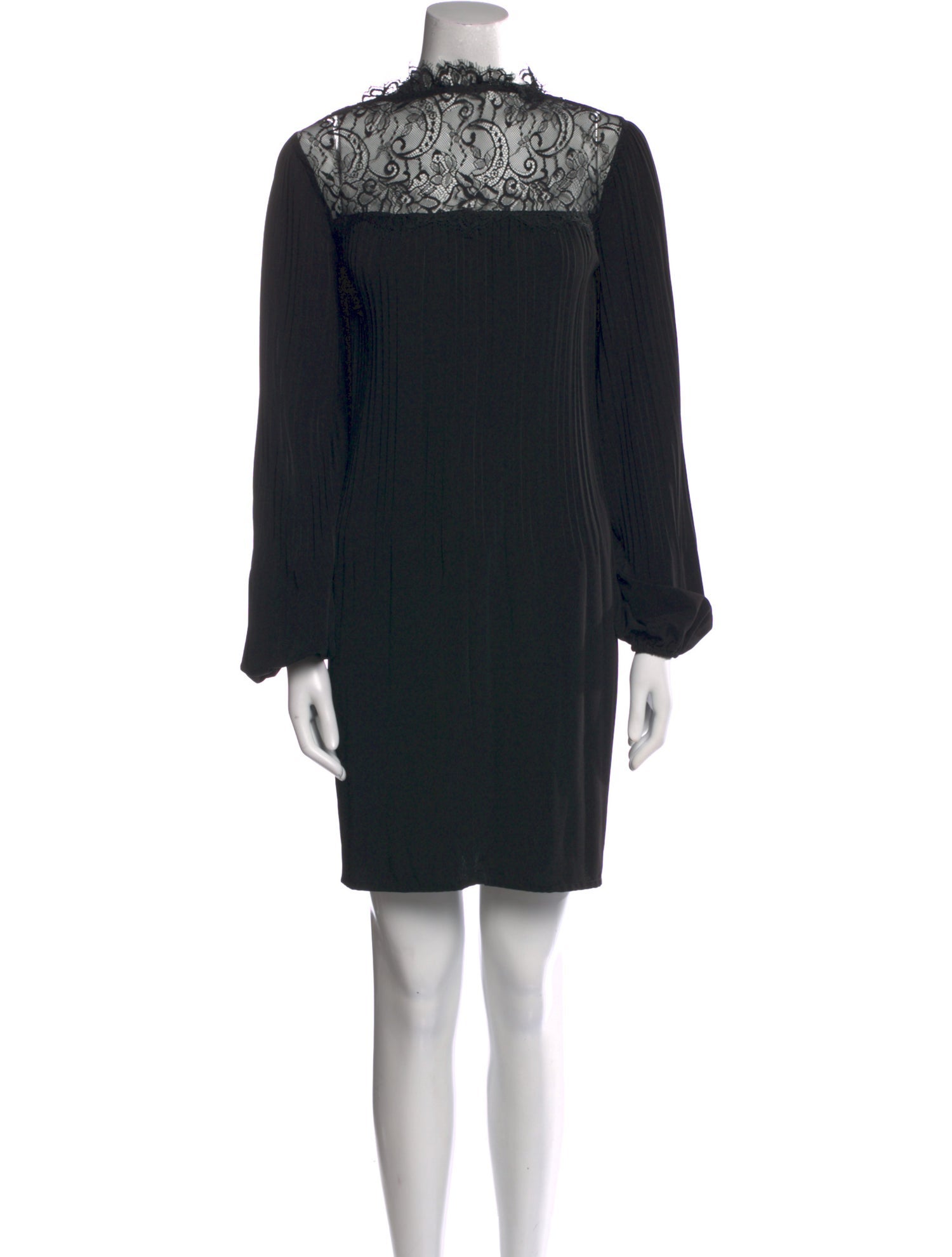 Maje Mock Neck Mini Dress