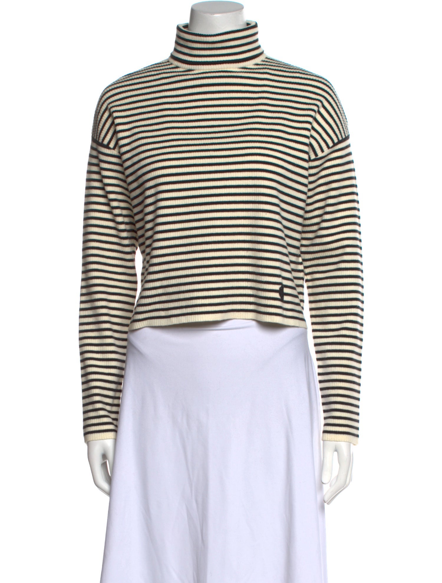 Maje Striped Turtleneck Sweater