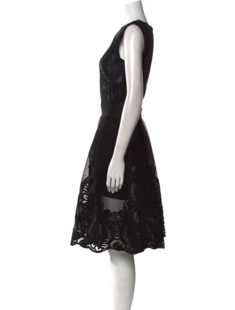 Maje Lace Pattern Midi Length Dress