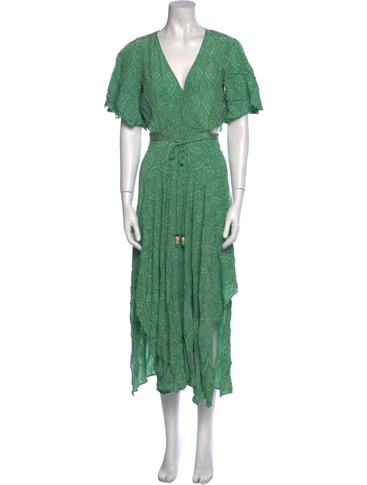 Maje Floral Print Midi Length Dress