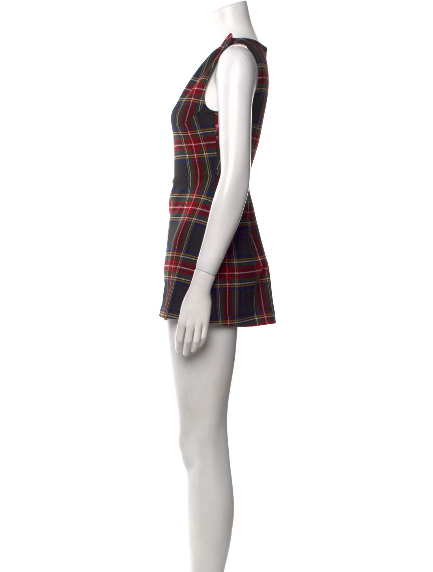 Maje Plaid Print Mini Dress
