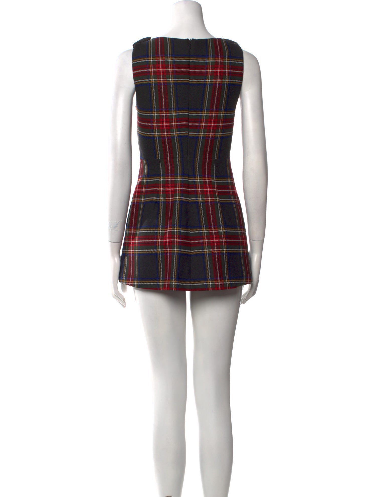 Maje Plaid Print Mini Dress