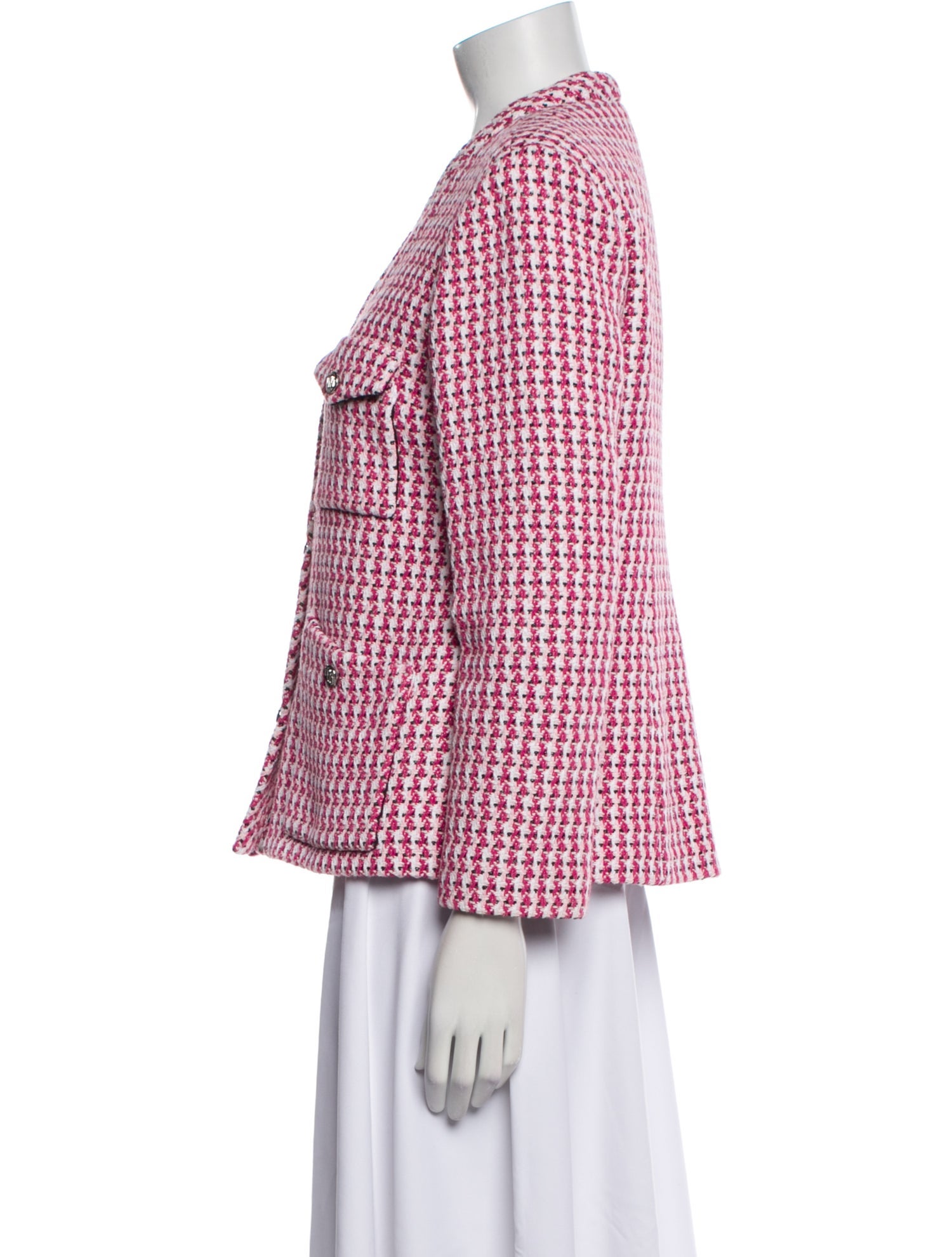 Maje Tweed Pattern Blazer