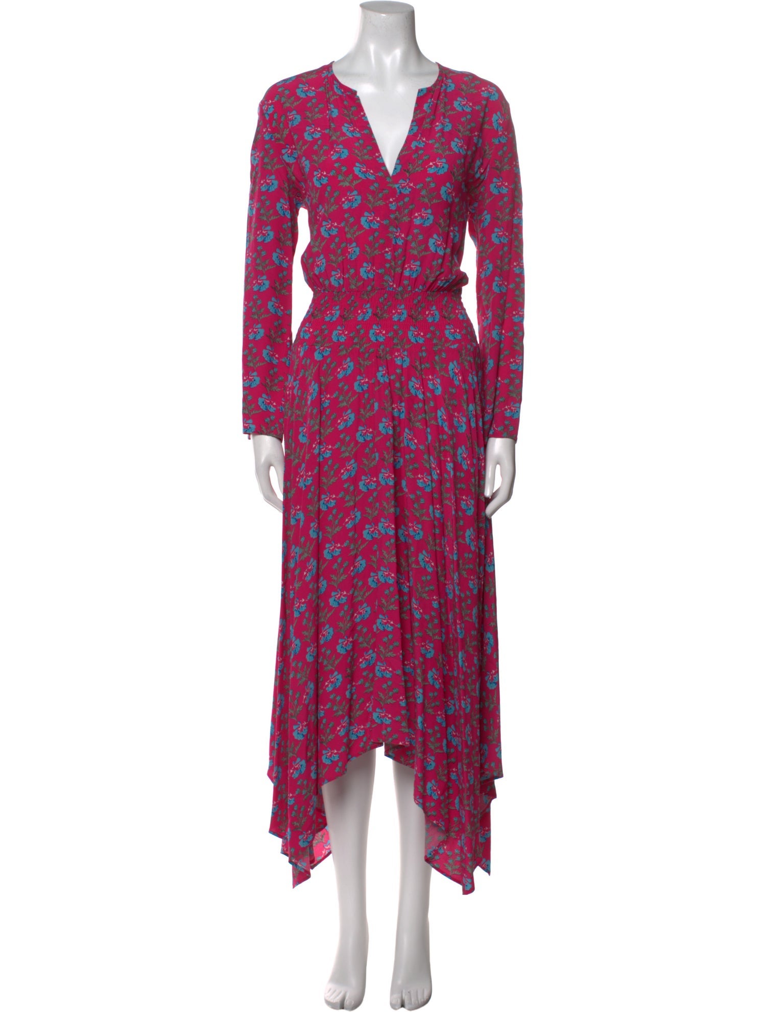 Maje Floral Print Long Dress