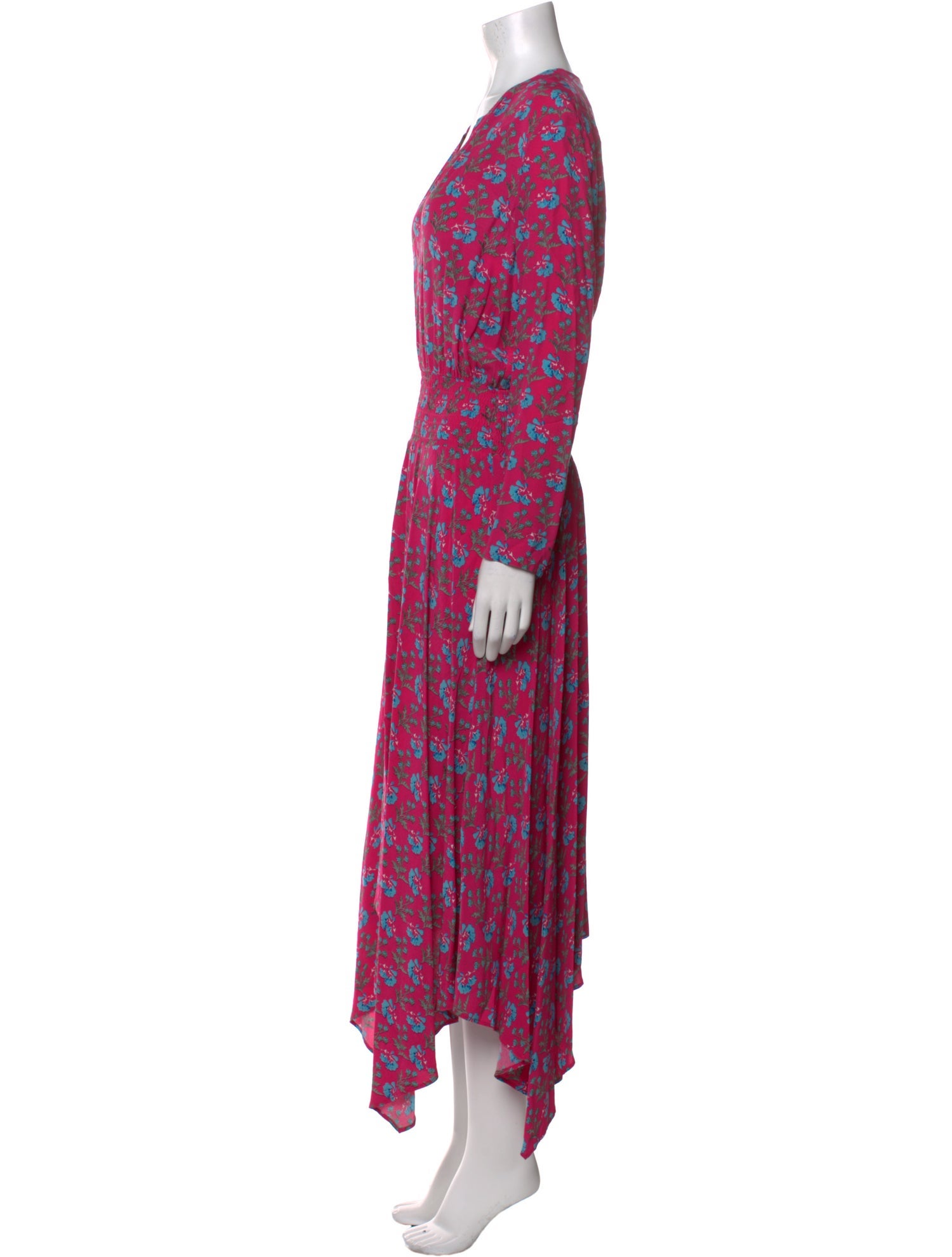 Maje Floral Print Long Dress