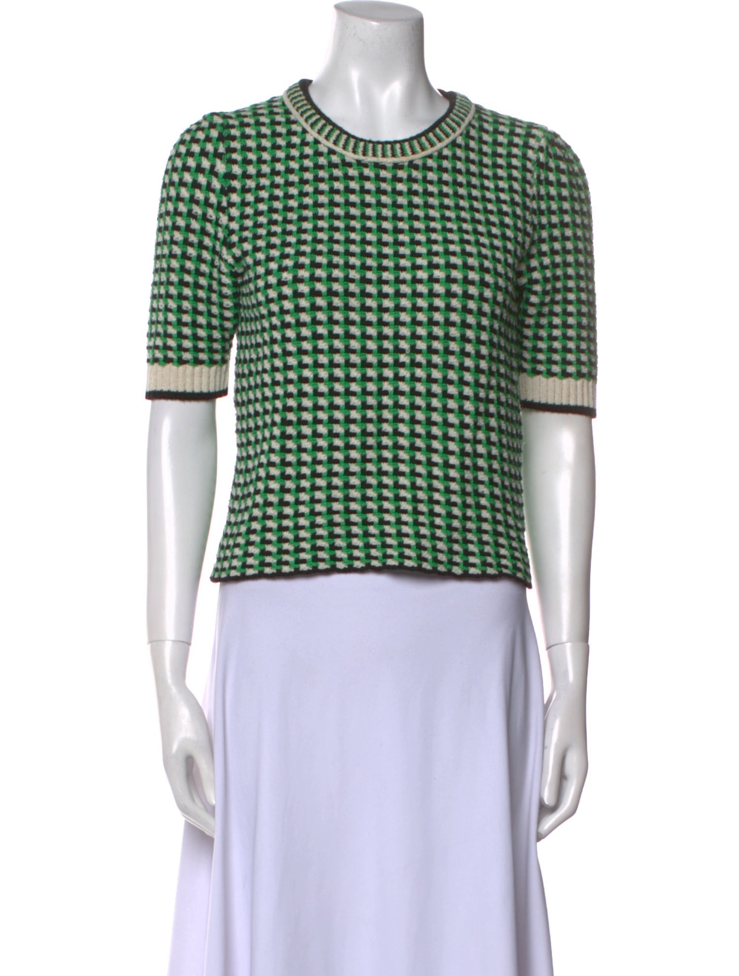 Maje Printed Crew Neck Sweater