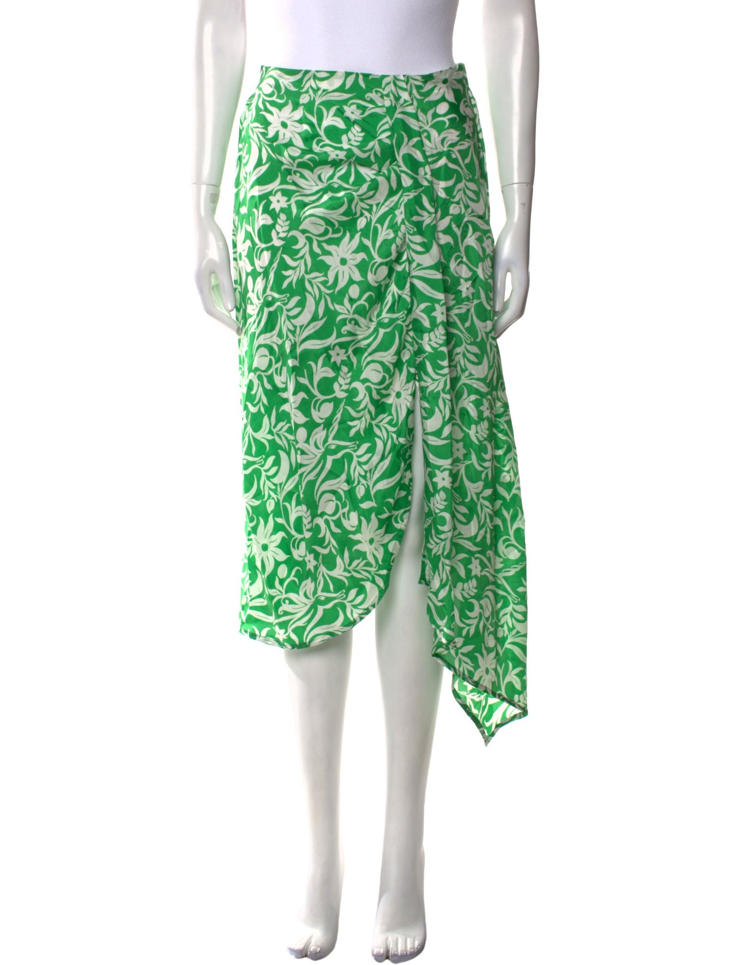 Maje Floral Print Midi Length Skirt