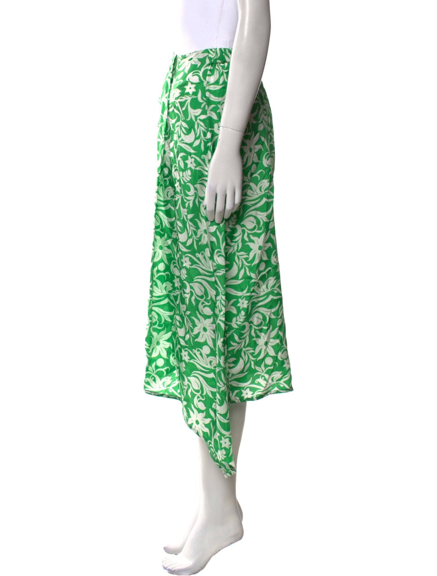 Maje Floral Print Midi Length Skirt