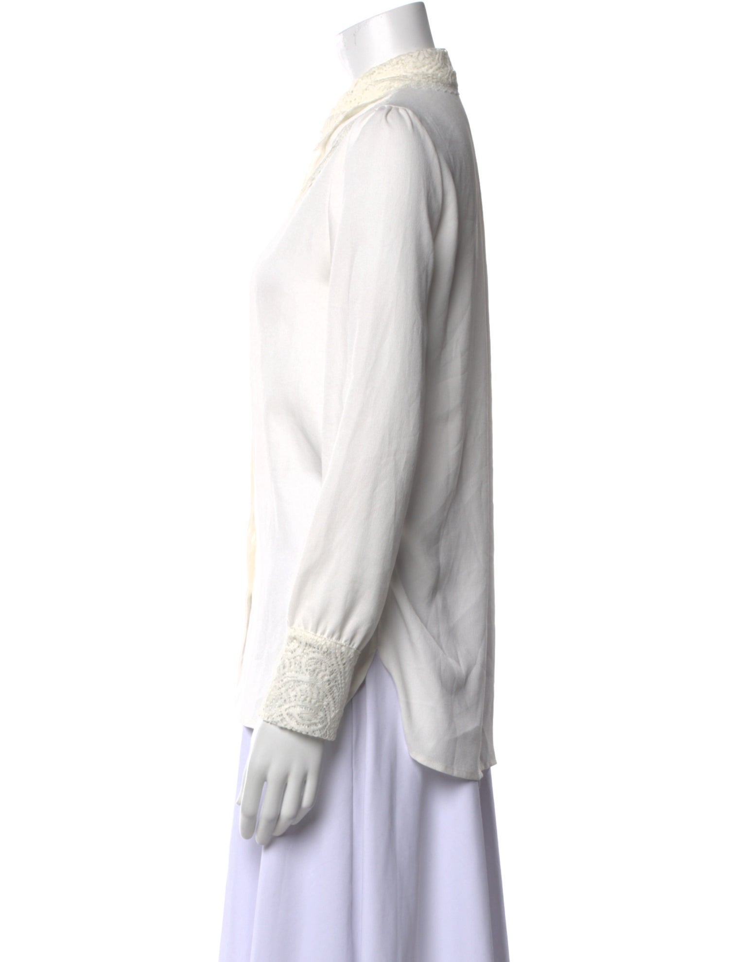 Maje V-Neck Long Sleeve Button-Up Top