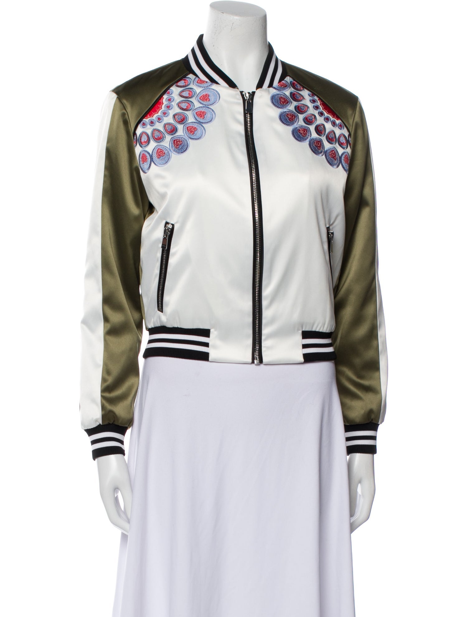 Maje Graphic Print Bomber Jacket