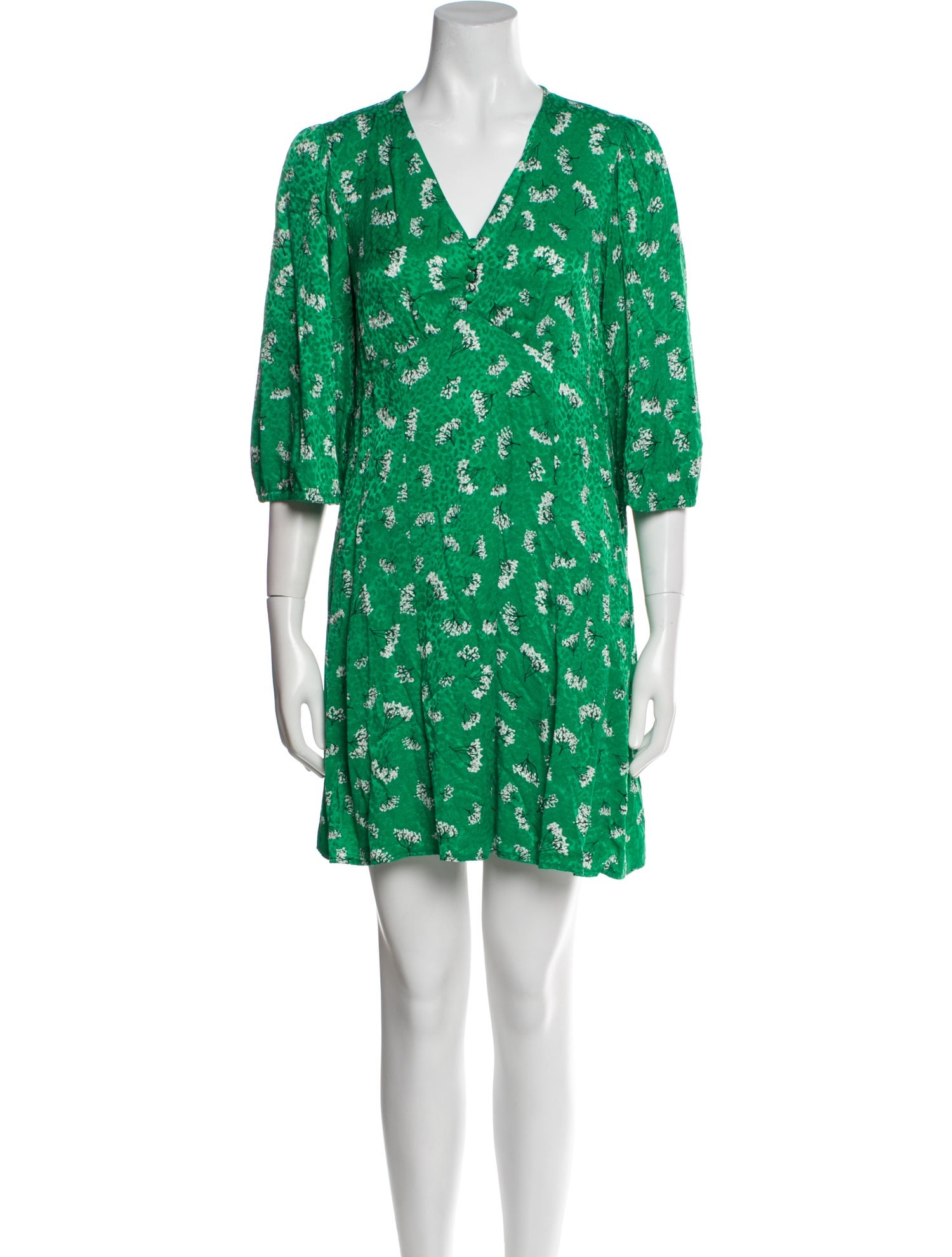 Maje Floral Print Mini Dress