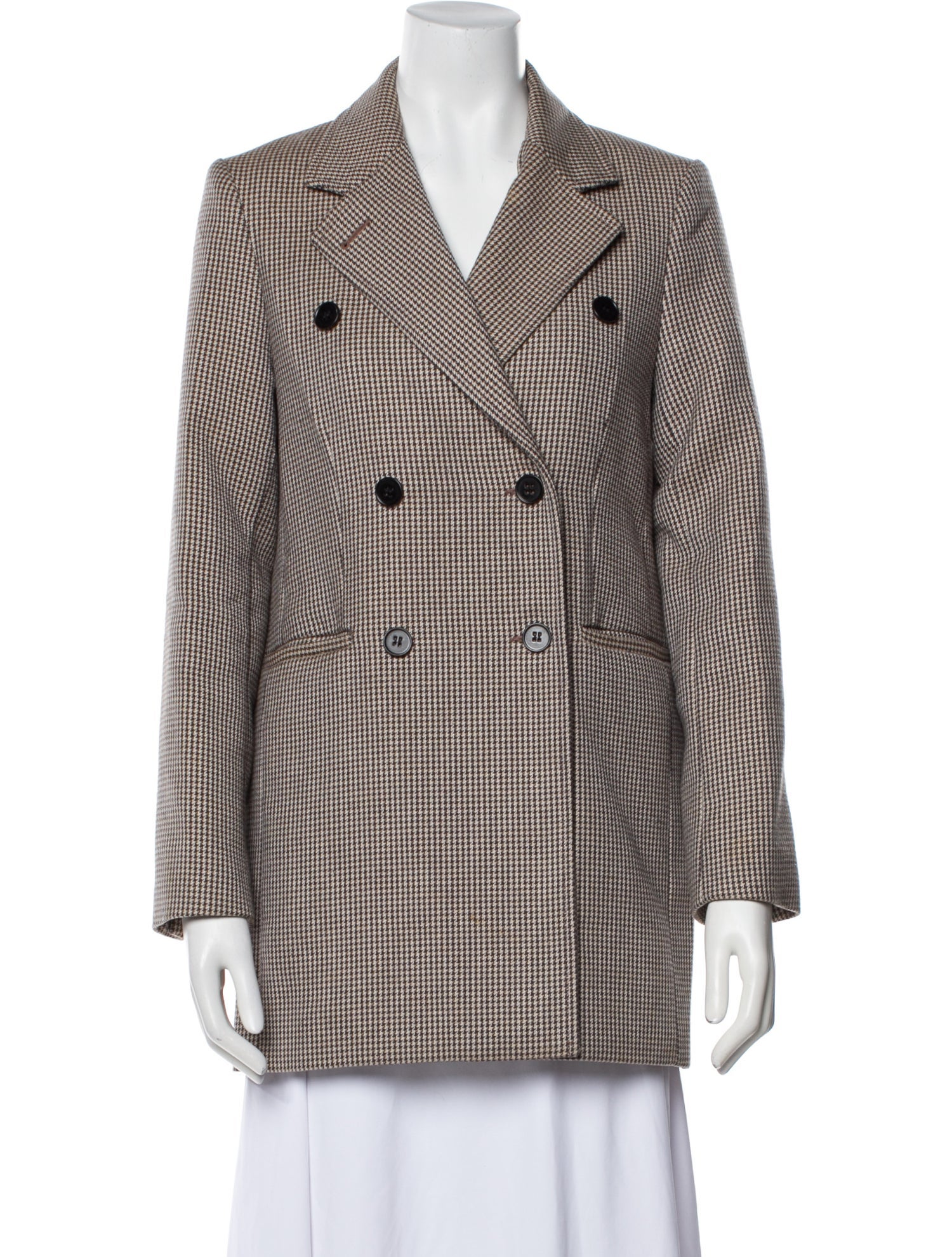 Maje Houndstooth Print Blazer