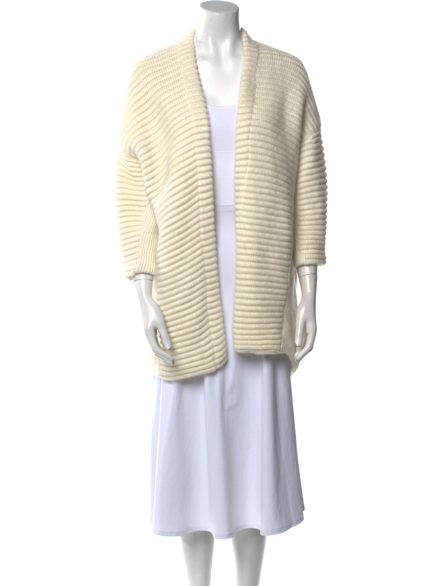 Maje Striped Open Front Sweater