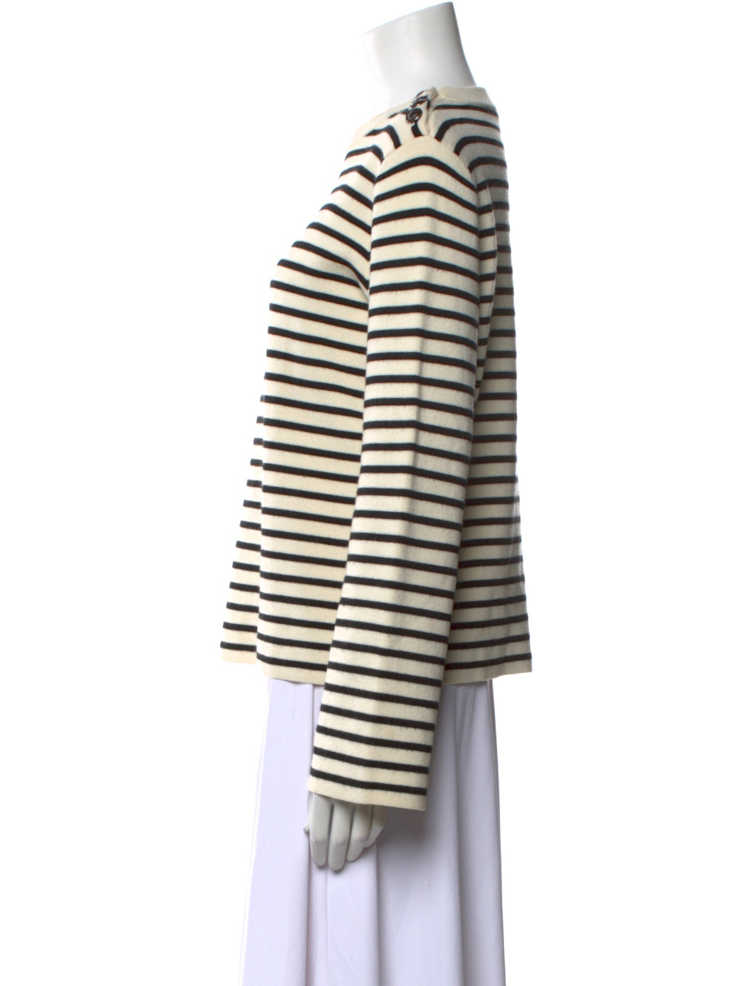 Maje Striped Crew Neck Sweater