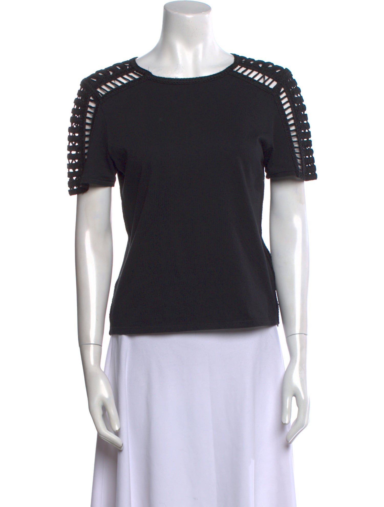 Maje Bateau Neckline Short Sleeve T-Shirt