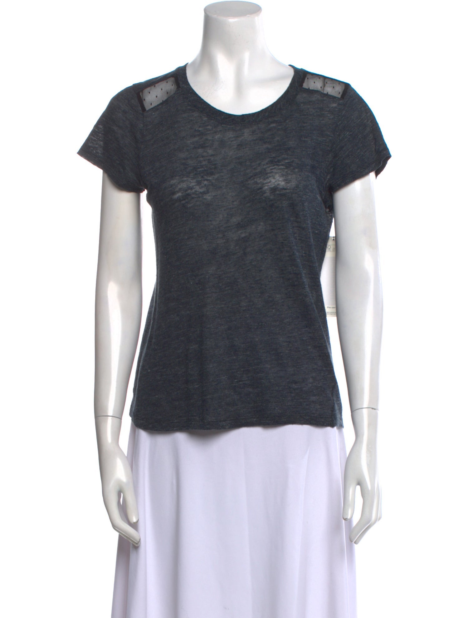 Maje Scoop Neck Short Sleeve T-Shirt