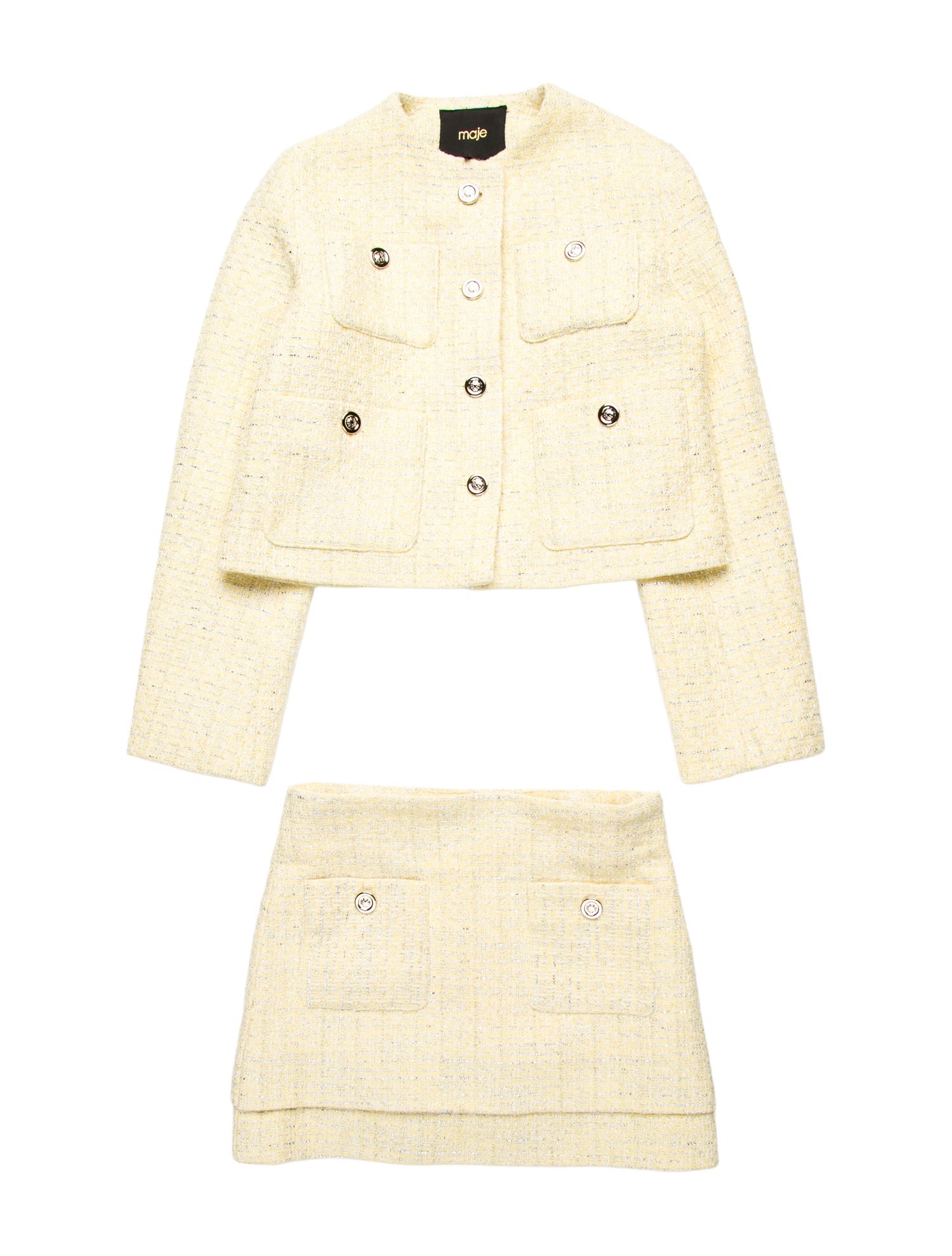Maje Glitter Accents Skirt Suit w/ Tags